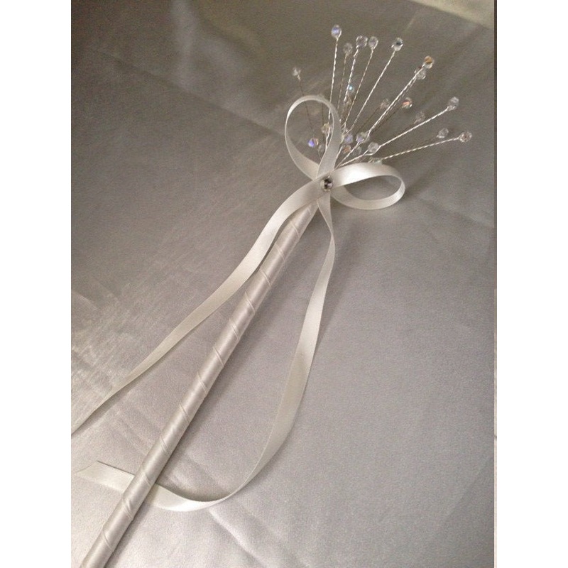 Crystal flower girl wand