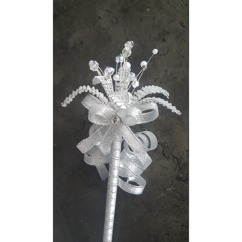 Crystal flower wand  for flower girls   and bridesmaids by Crystal wedding uk