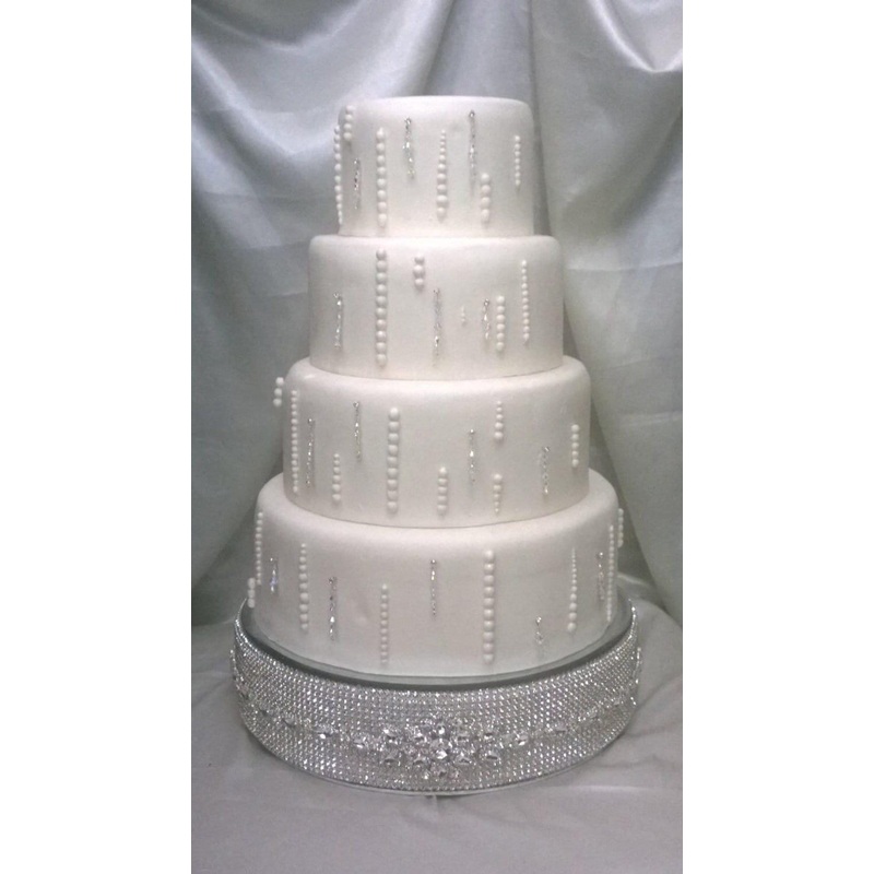 Crystal Wedding cake stand Rhinestone cake plateau Rhinestone Diamante Diamonte – REAL rhinestones by Crystal wedding uk