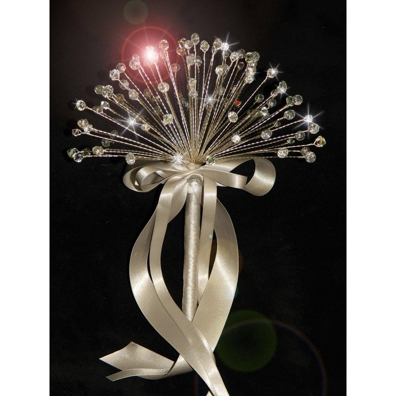 Crystal wire bouquet posy style, Wedding bridal flowers by Crystal wedding uk