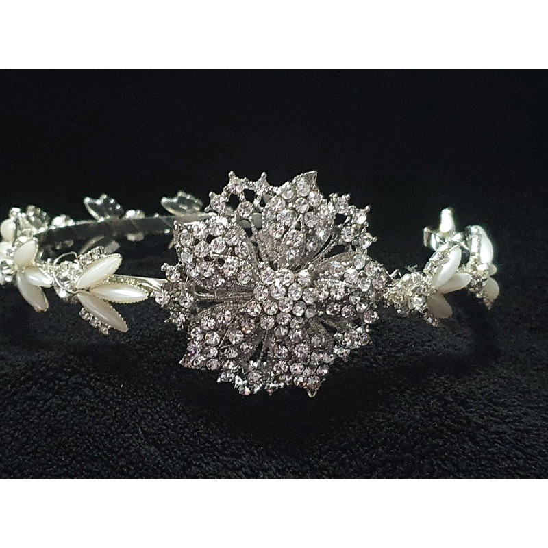 Flapper 1920s Headpiece, Rhinestone crystal flapper headpiece, Flapper headband 1930’s, Great Gatsby wedding accessory.