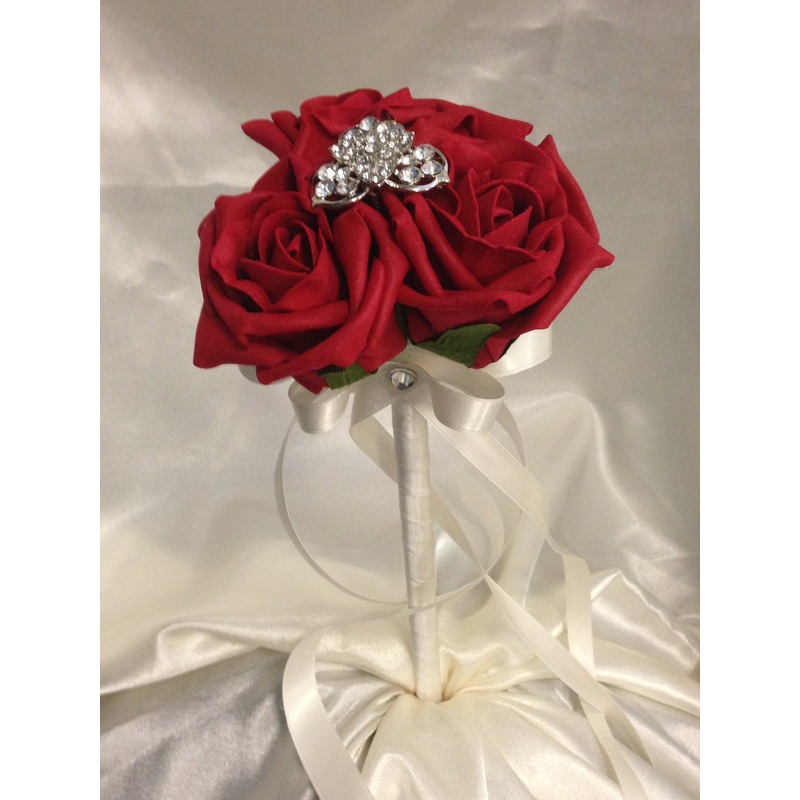 Flower girl wand,  wedding flowers