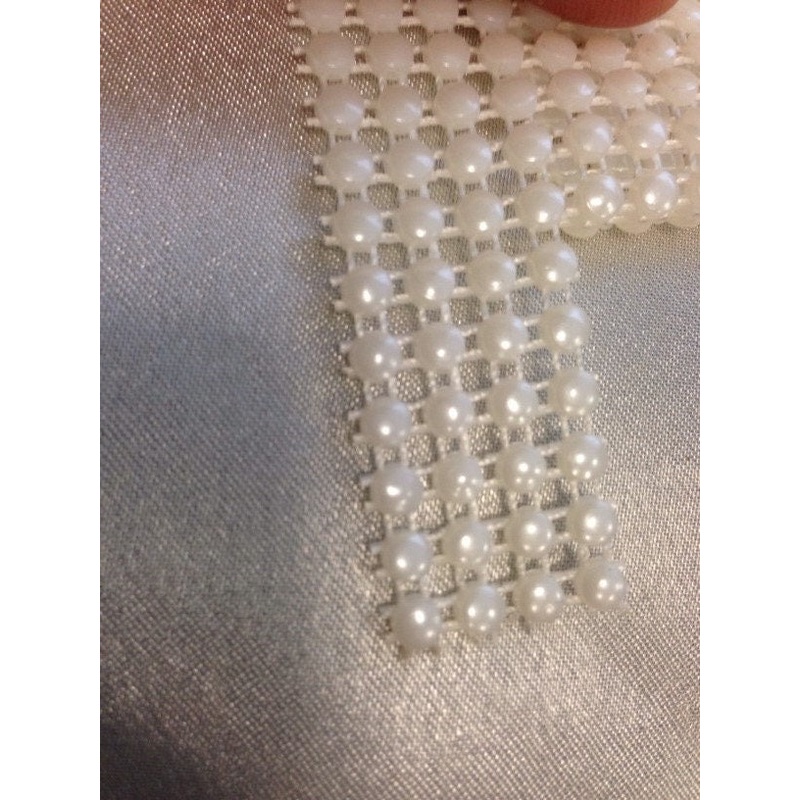 Pearl effect ribbon banding cake ribbon many widths 1M by Crystal wedding uk