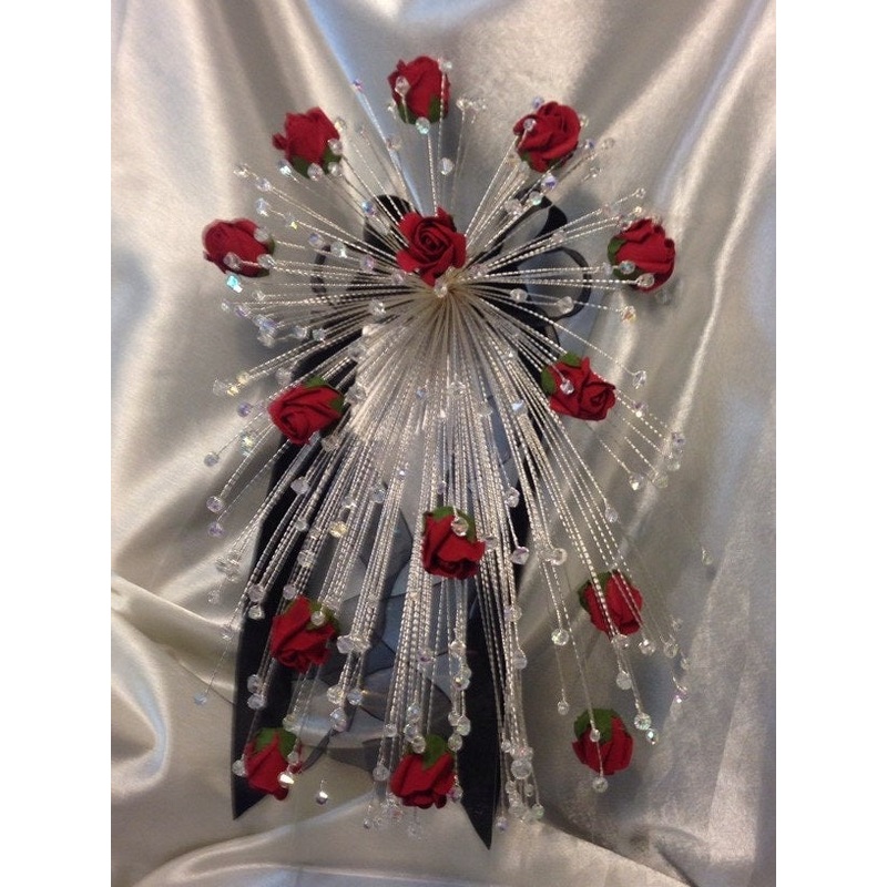 Rose fall Crystal cascade bouquet Wedding bridal flowers by Crystal wedding uk