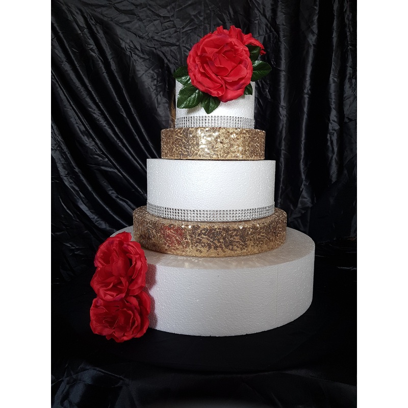 Sequin cake separators, cake dividers,  round or square