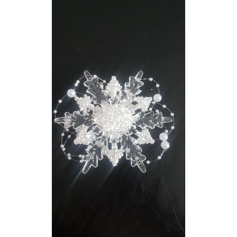 Snowflake hair clip, hair piece, for a Winter Wedding Christmas Wedding clip by Crystal wedding uk