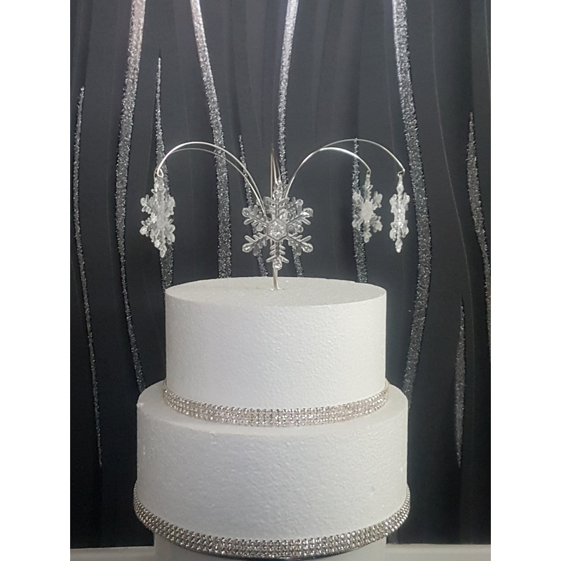 Sparkling Snowflake Cake topper,  for a Winter , Christmas wedding