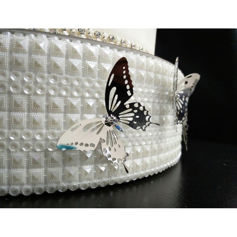 4 x Butterfly  cake  decorations topper by Crystal wedding uk