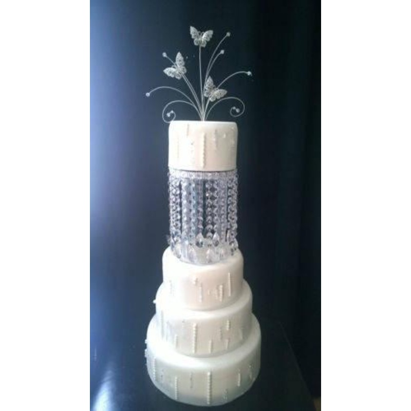 Cake Separator divider, Crystal tear drop design by Crystal wedding uk