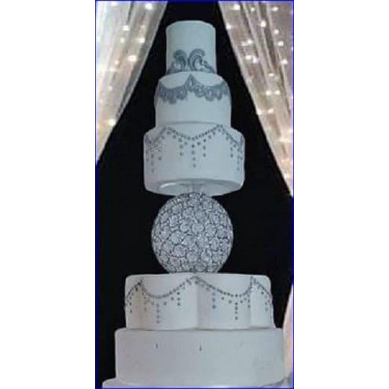 Crystal BALL SPHERE cake separator divider by Crystal wedding uk