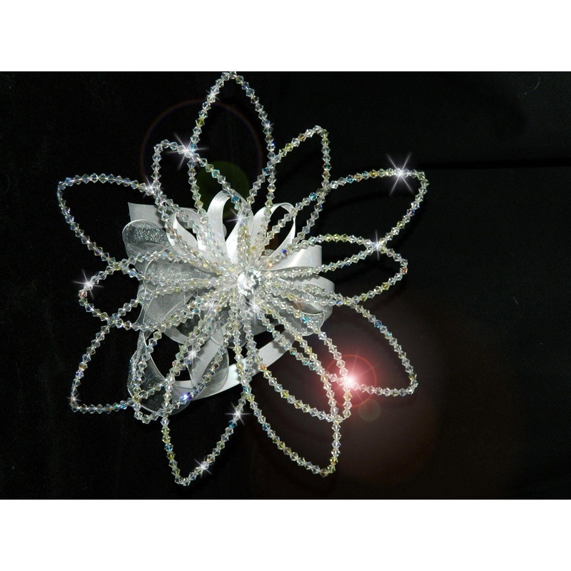 Crystal bouquet, Wedding bridal bouquet, Brides Lotus flower petal bouquet, bling boquet by Crystal wedding uk