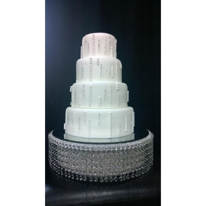Crystal cake stand Crystal Rhinestone cake stand forwedding cake display REAL RHINESTONE by Crystal wedding uk