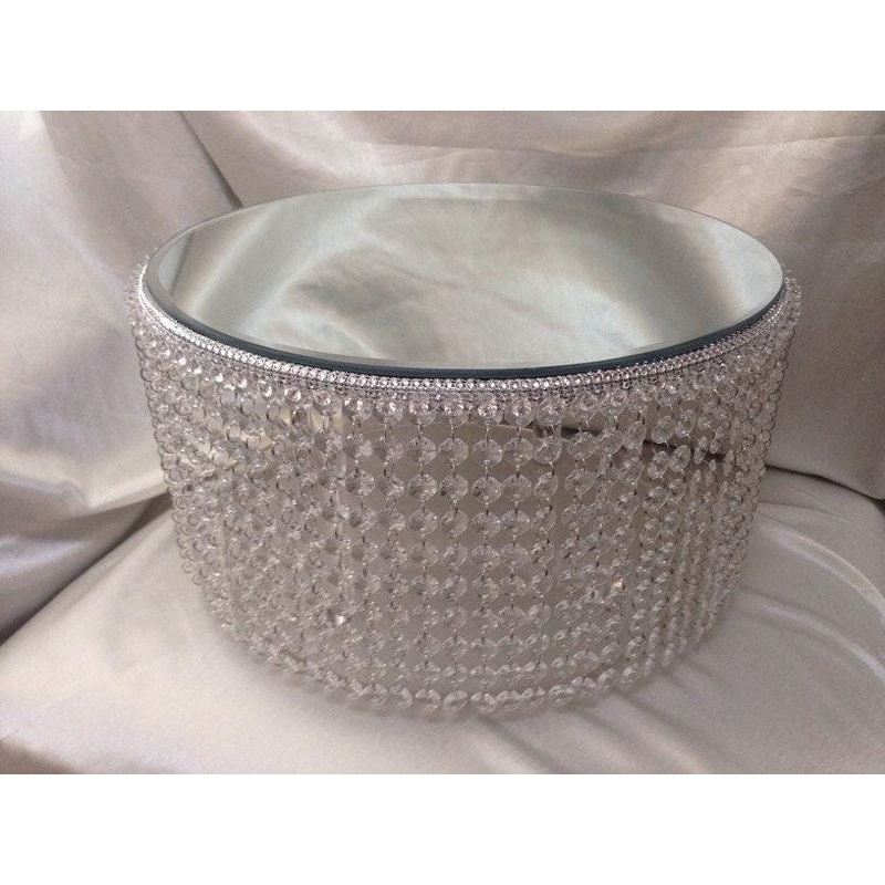 Crystal cake stand Faux Crystal, chandelier style cake holder. by Crystal wedding uk