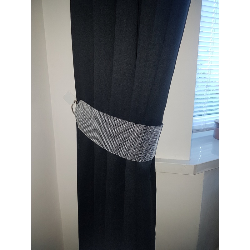 Crystal Curtain tie backs, Pair Of Real Crystal,  extra wide 12cm,  hold Backs for Curtains by Crystal wedding uk