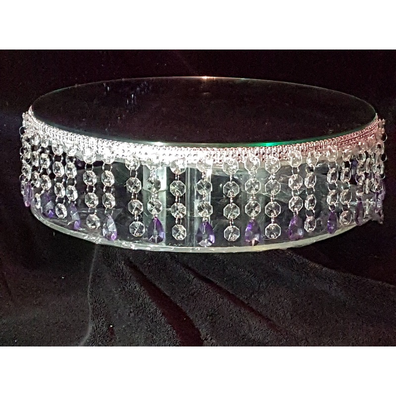 Crystal wedding cake stand ‘droplet design all sizes round and square by Crystal wedding uk