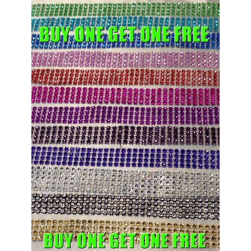 Diamante ribbon, Crystal effect cake trim, BUY 1 GET 1 FREE diamond mesh, bling mesh 1 Meter cake trim. by Crystal wedding uk