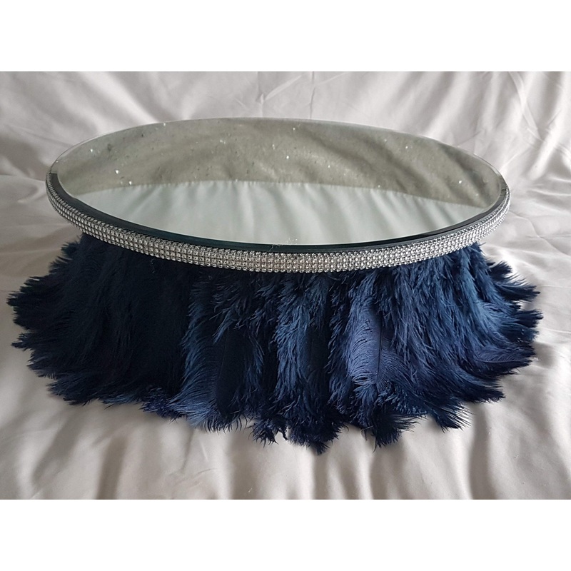 Feather wedding cake stand  – many colours – all sizes by Crystal wedding uk