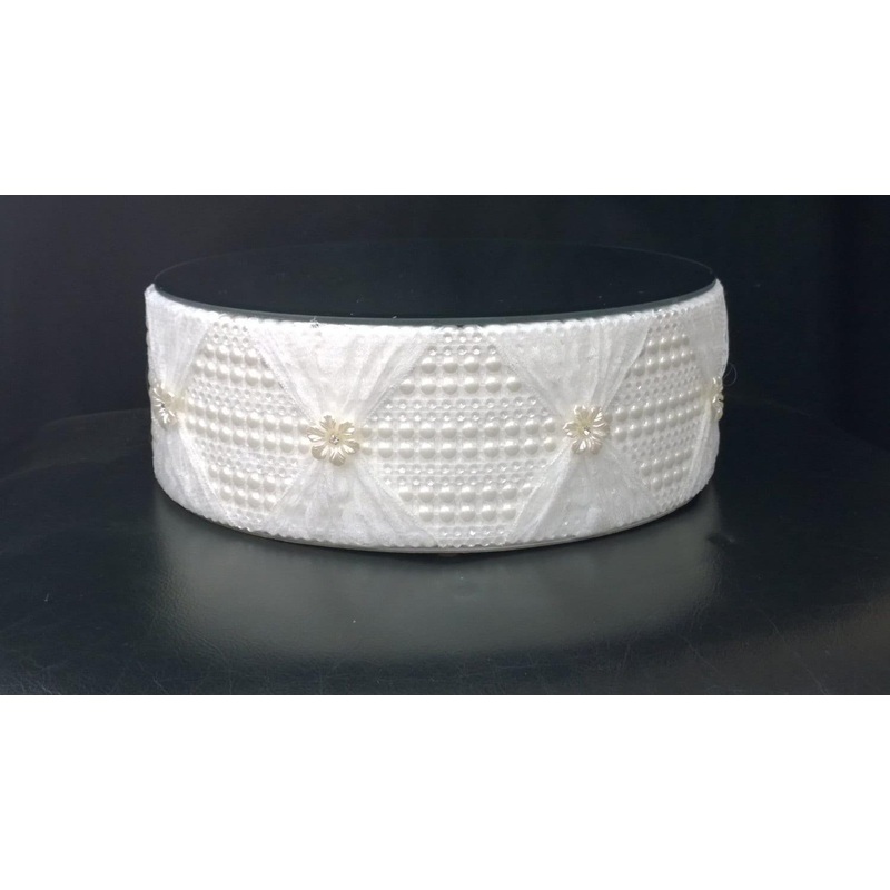 Wedding cake stand, Pearl & Lace – round or square all sizes by Crystal wedding uk