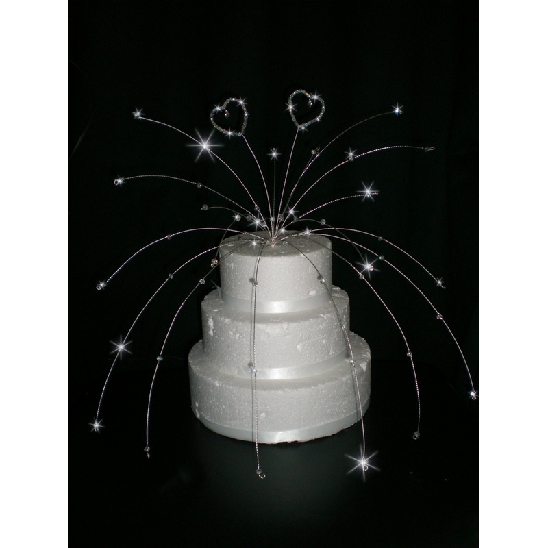 Cascade cake topper.-butterfly & hearts
