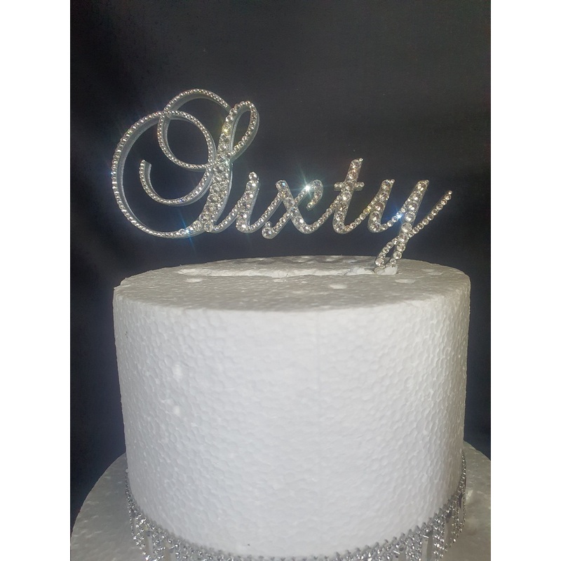 Crystal NUMBER WORD topper ,Swarovski element  rhinestone Cake Topper decor, Wedding rhinestone jewel letter cake decorations.