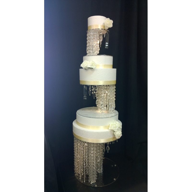 Order for laura -Crystal cake stand + 2 separators chandelier wedding cake with LED Lights,set of 3 pieces  4 8 12 by Crystal wedding uk