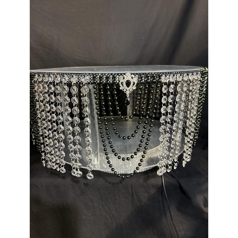 Pearl wedding cake stand, Vintage style ,art deco, Gatsby wedding cake plate. by Crystal wedding uk