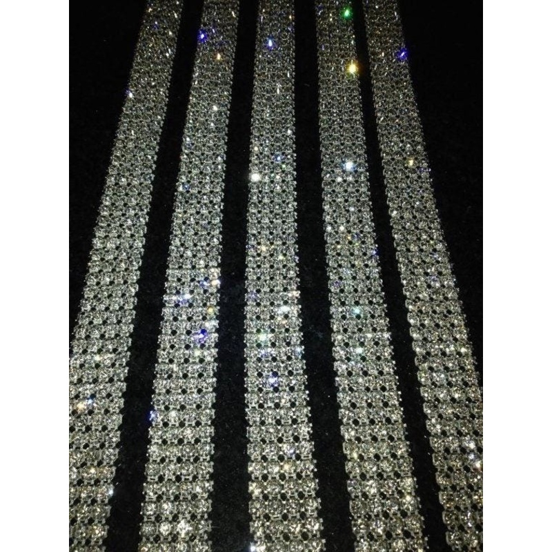 Real crystal rhinestone Diamante cake trim banding 1 YARD by Crystal wedding uk
