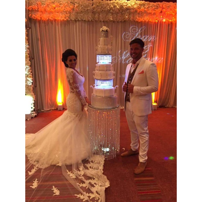 Real glass Crystal cake led cake separator /cake dividers- many sizes all sold separately