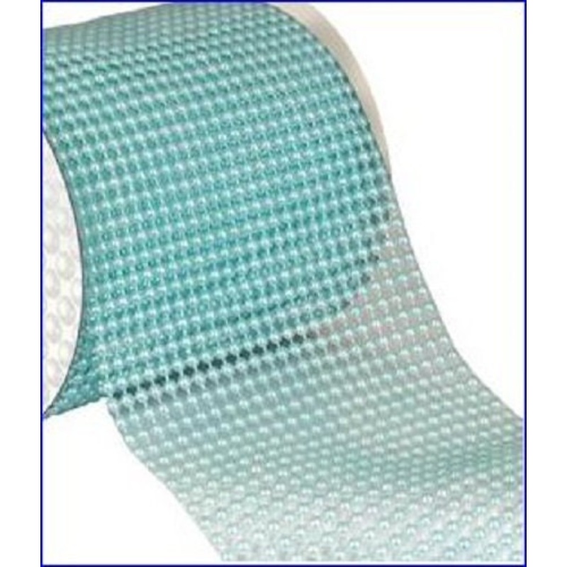 Aqua Pearl effect ribbon banding  cake ribbon  many widths  1M by Crystal wedding uk