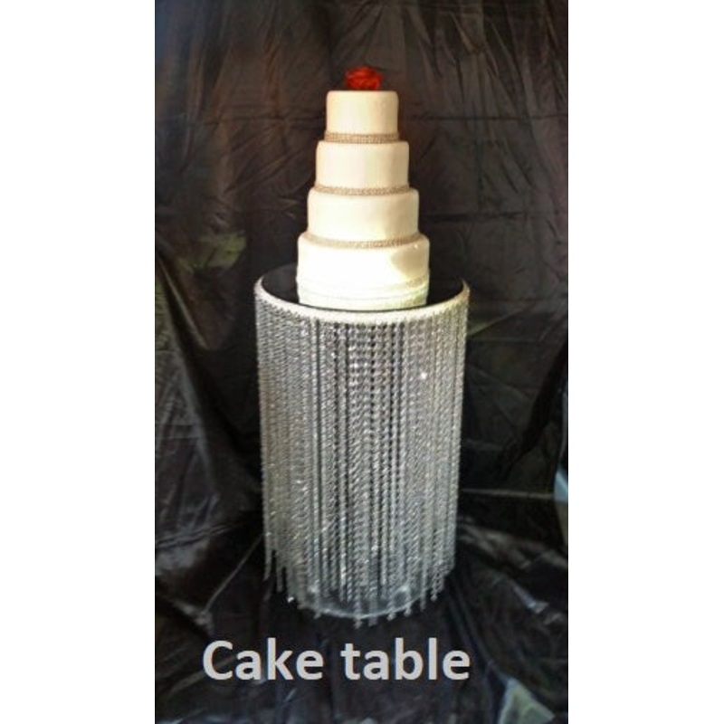 Crystal cake table  by Crystal wedding uk