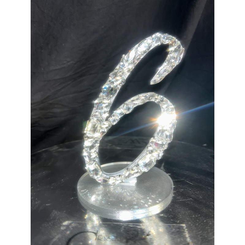 Crystal Table numbers,wedding Table Numbers,Rhinestone number Special event table number Rhinestone wedding decoration by Crystal wedding uk