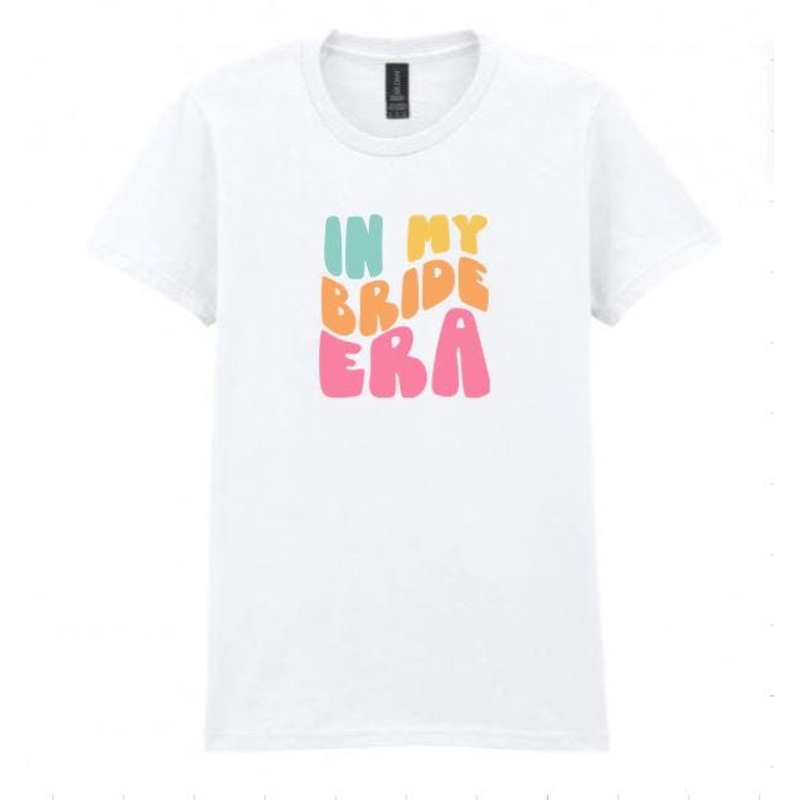 Custom ‘Bride Era’ Ringspun Cotton T-Shirt: Bridesmaid Hen Party Tee
