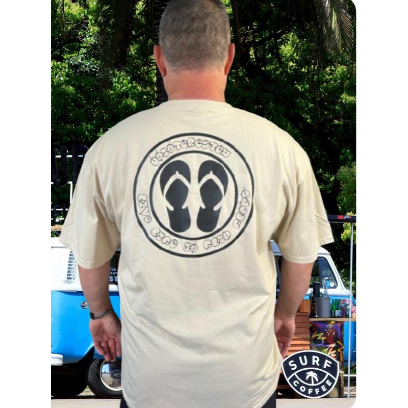 Flip Flops T-Shirt: Uninterested – Live Life Slogan Tee