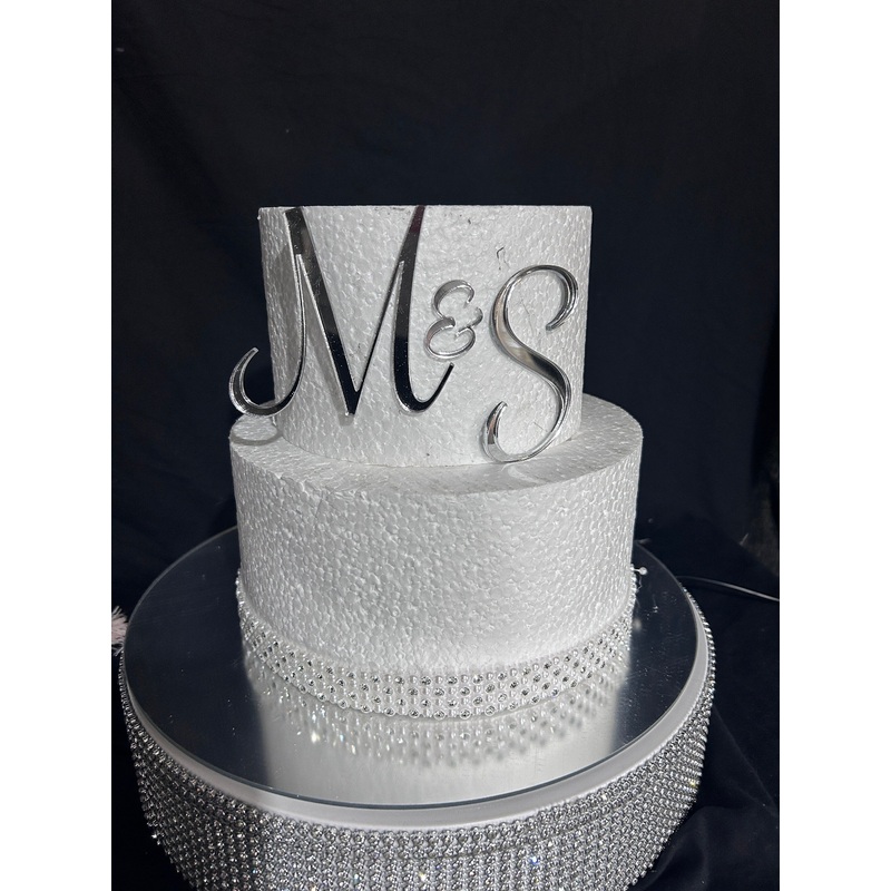 Wedding Cake fropper, Personalized  name cake charm, Rustic cake topper, Custom monogram topper, Wedding Cake topper by Crystal wedding uk
