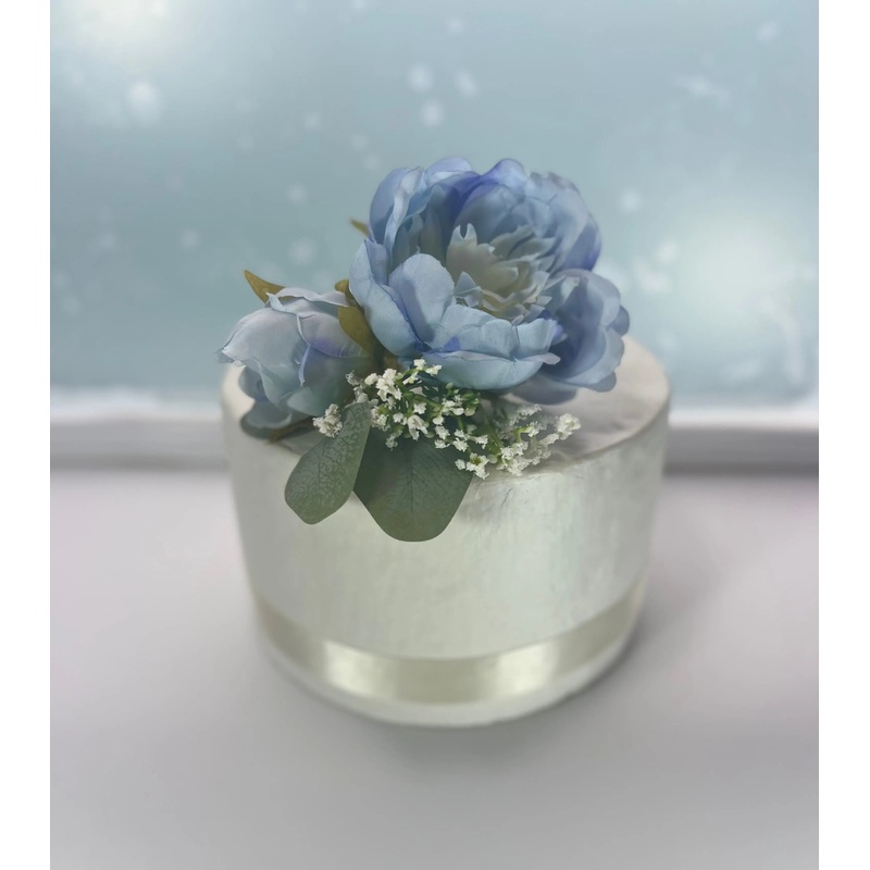Baby Blue Artificial Cake Flower Topper