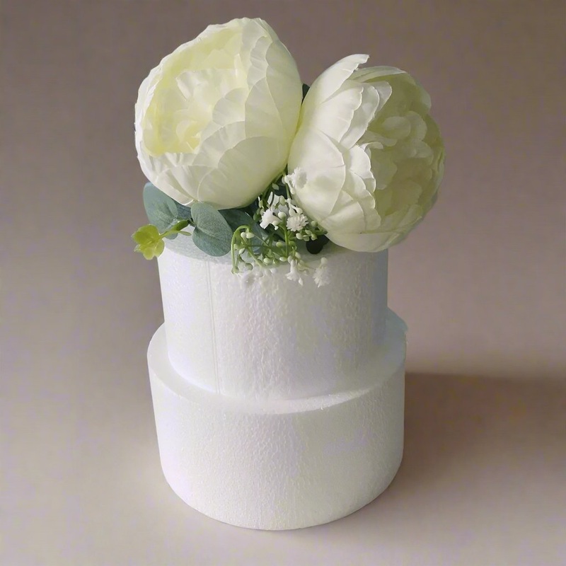 White Peonies Artificial Cake Topper