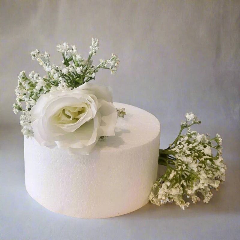 White Rose Artificial Cake Topper