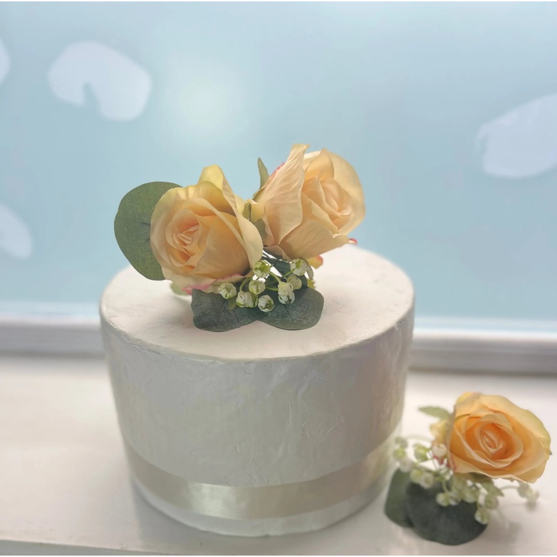 Yellow Lemon Flower Cake Topper
