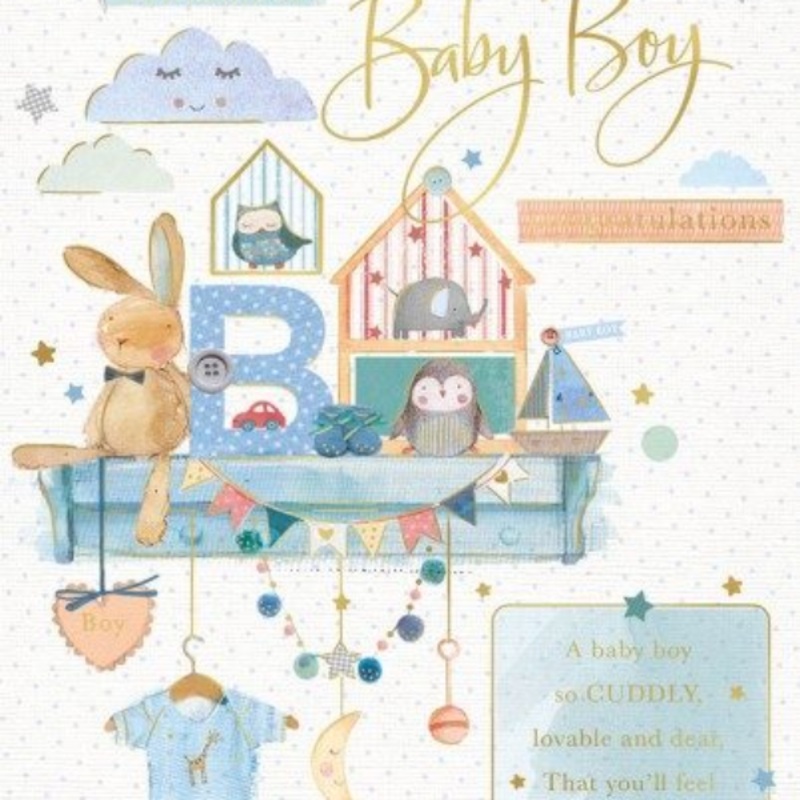 A Beautiful Baby Boy Greeting Card