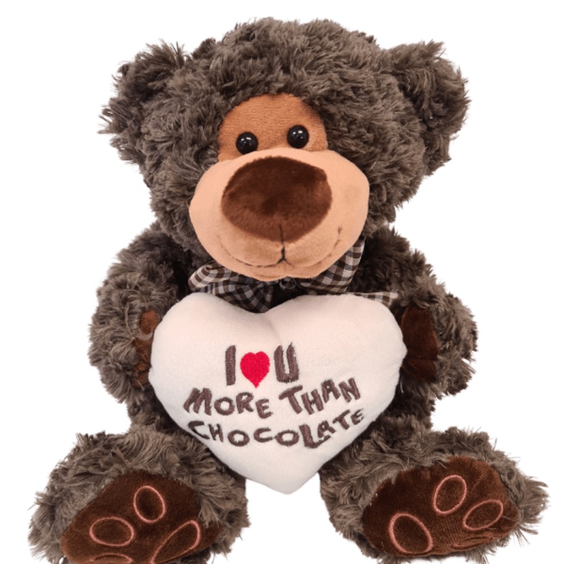 Copper Bear Soft Toy – Love You More Than Chocolate.