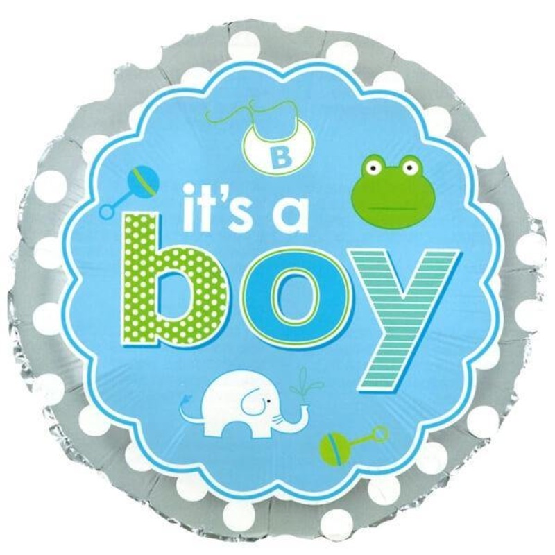 Froggy Baby Boy Balloon-Tied to weight & In Balloon box