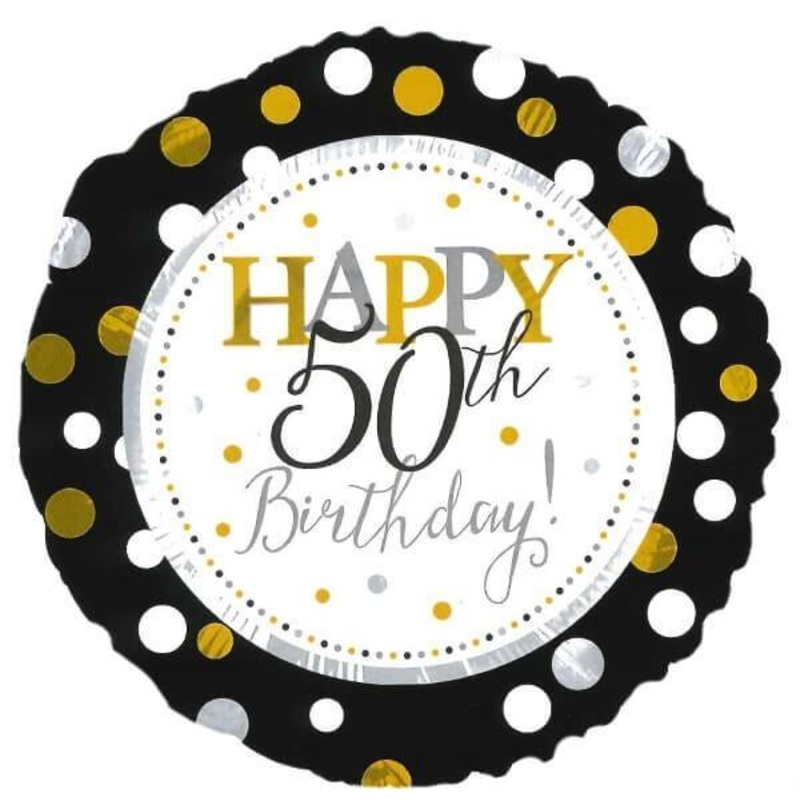 Happy 50th Birthday Helium Balloon