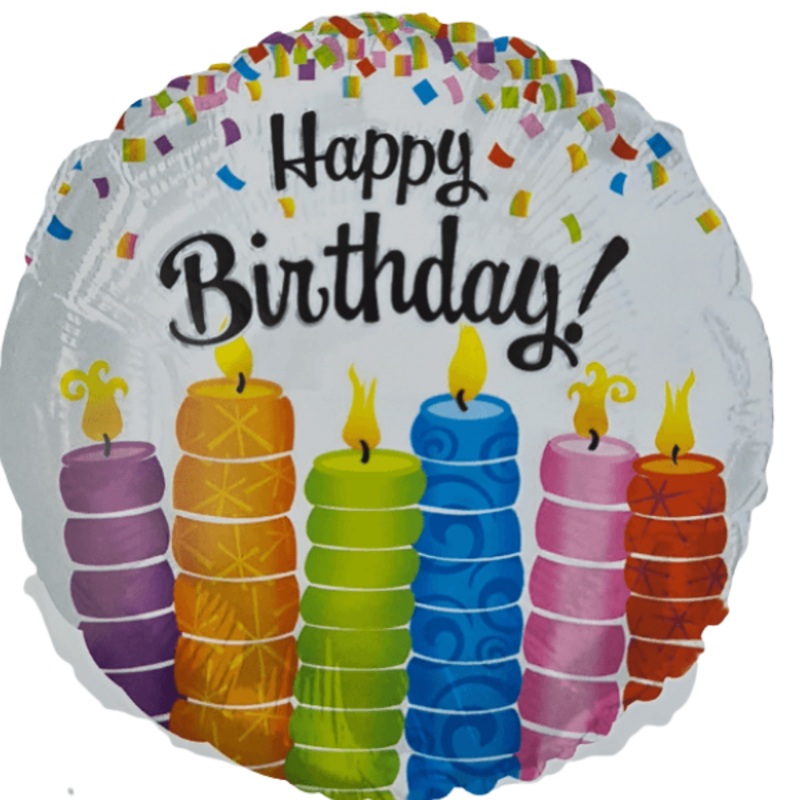 Happy Birthday Candle Helium Balloon