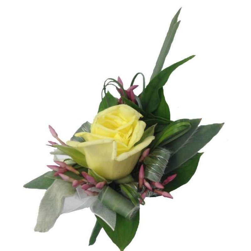 Rose Corsage-Red & Pink & Yellow & White