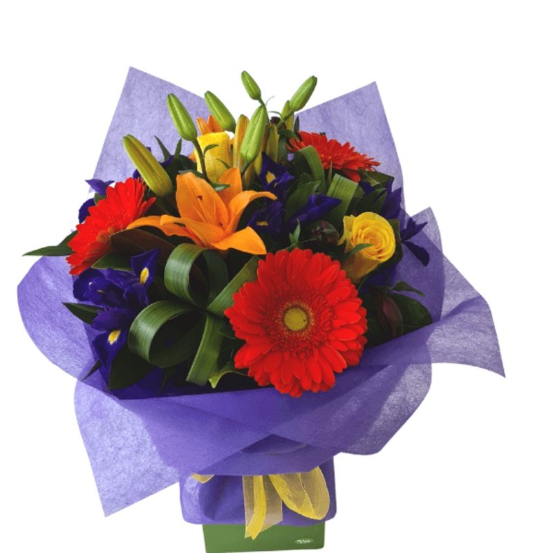 Water Box of Bright Flowers-Small & Medium (shown) & Large & Stunning-Bright and Cheerful & Wild and Funky
