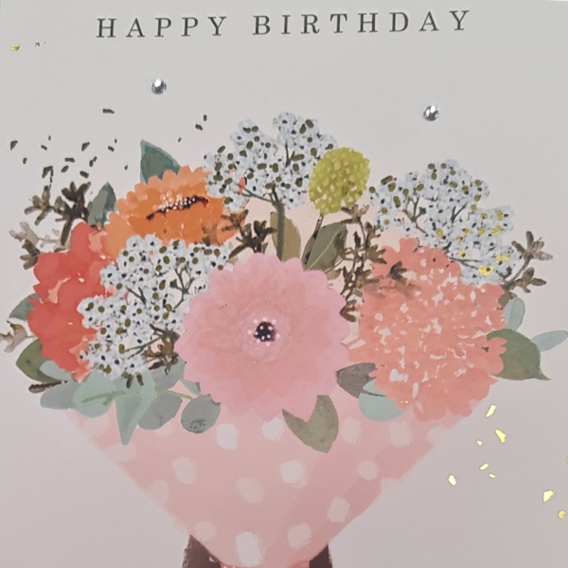 Bouquet Happy Birthday Greeting Card