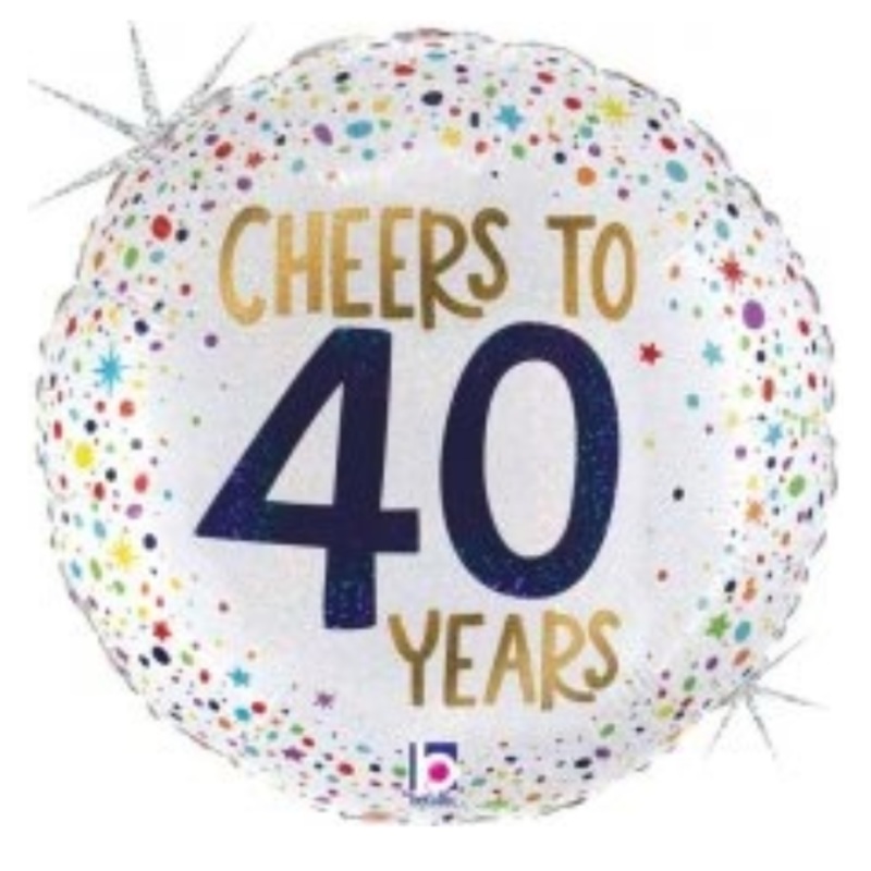 Cheers To 40 Years Helium Balloon
