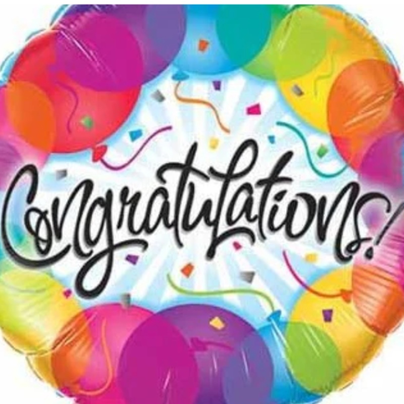 Congratulations Script Helium Balloon