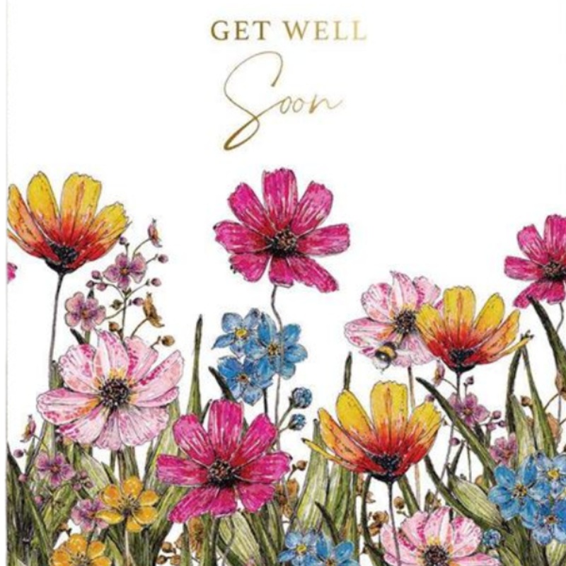 Get Well Soon Flowers Card