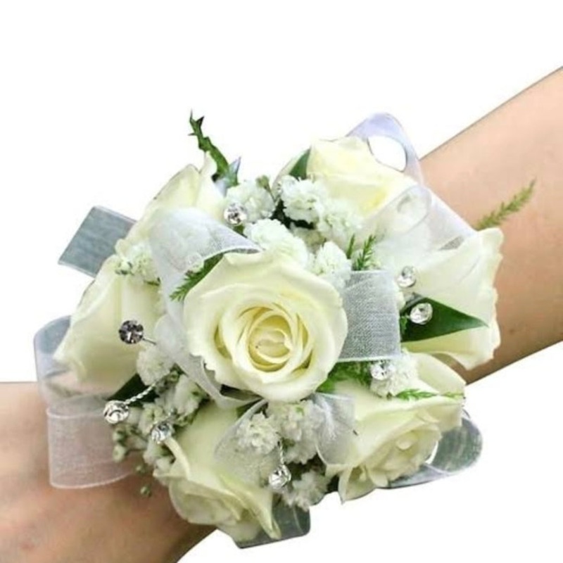 Corsages-White & Soft Pink & Baby Blue & Dark Blue & Red